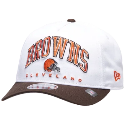 New Era Cleveland Browns  Browns 9forty A-frame 2t Arch Cap In White/brown