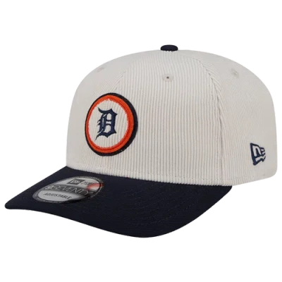 New Era Detroit Tigers  Tigers 9seventy Cord Loyal Cap In White/navy
