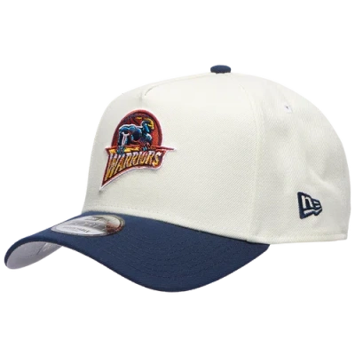 New Era Golden State Warriors  Warriors 940 A Frame Hwc Cap In Chrome/blue