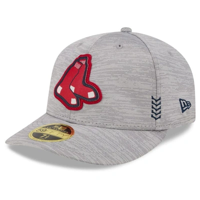 New Era Gray Boston Red Sox 2024 Clubhouse Low Profile 59fifty Fitted Hat