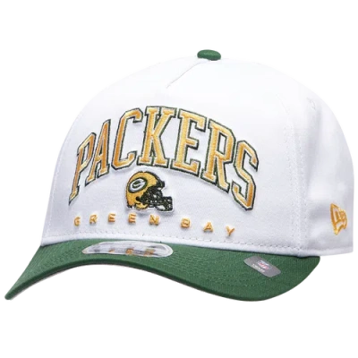New Era Green Bay Packers  Packers 9forty A-frame 2t Arch Cap In White/green