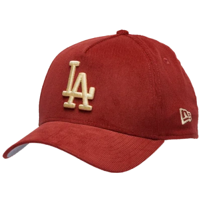 New Era Los Angeles Dodgers  Dodgers 9forty A-frame Tonal Cord Cap In Orange