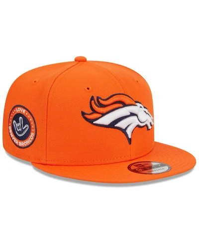 New Era Men's And Women's  Orange Denver Broncos The Nfl Asl Collection By Love Sign Side Patch 9fift