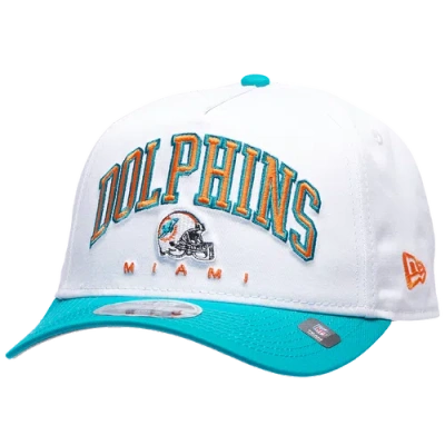 New Era Miami Dolphins  Dolphins 9forty A-frame 2t Arch Cap In White/teal