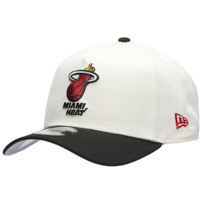 New Era Miami Heat  Heat 940 A Frame Hwc Cap In Chrome/black