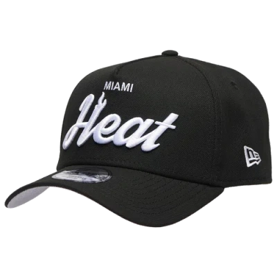 New Era Miami Heat  Heat 940 A Frame Local Play Cap In Black/black