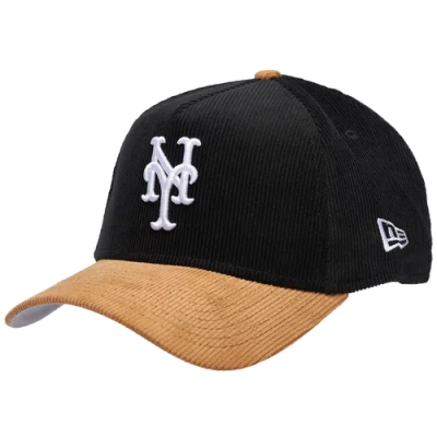 New Era New York Mets  Mets 940af Cord Cap In Black/tan