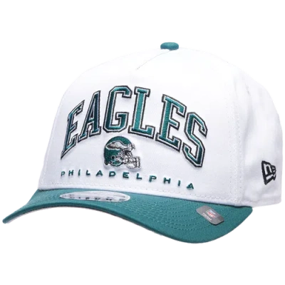 New Era Philadelphia Eagles  Eagles 9forty A-frame 2t Arch Cap In White/green