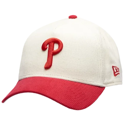 New Era Philadelphia Phillies  Phillies 940 A Frame Cap In White/red