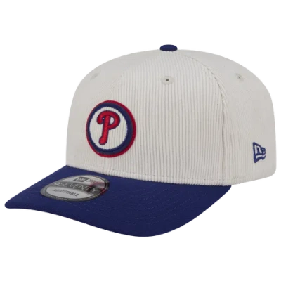 New Era Philadelphia Phillies  Phillies 9seventy Cord Loyal Cap In White/navy