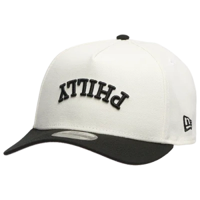 New Era Philadelphia Phillies  Phillies Two Toned City Upside Wordmark Cap In Chrome/black
