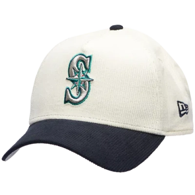 New Era Seattle Mariners  Mariners 940 A Frame Corduroy Cap In White/navy