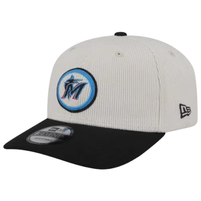 New Era Seattle Mariners  Marlins 9seventy Cord Loyal Cap In White/black