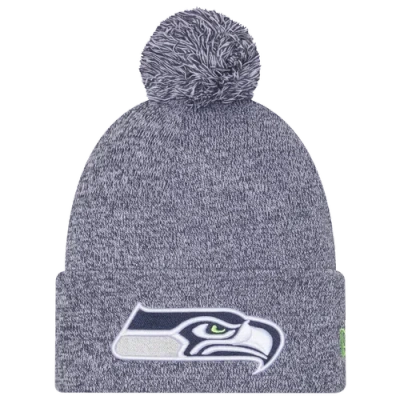 New Era Seattle Seahawks  Seahawks Marl Pom Knit In Navy