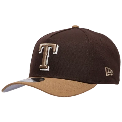 New Era Texas Rangers  Rangers 940af Cap In Tan/brown