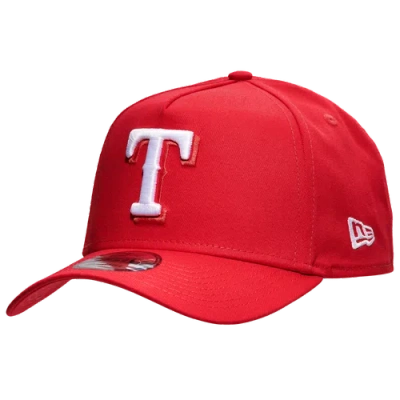 New Era Texas Rangers  Rangers 9forty A-frame Hat In White/red