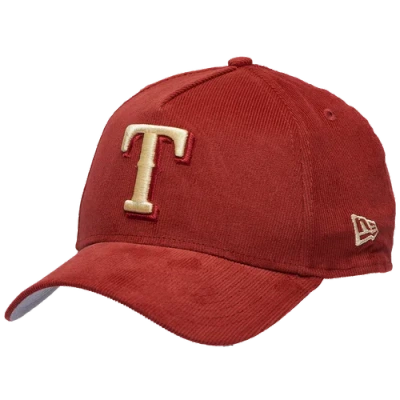 New Era Texas Rangers  Rangers 9forty A-frame Tonal Cord Cap In Orange