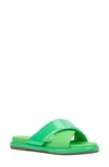 New York And Company Geralyn Slide Sandal In Vivid Green