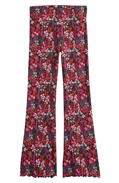 Next Kids' Ditsy Rib Flare Leggings In Multi