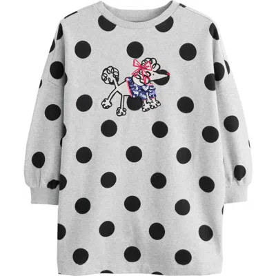 Next Kids' Poodle Graphic Sweatshirt Dress In Animal Print