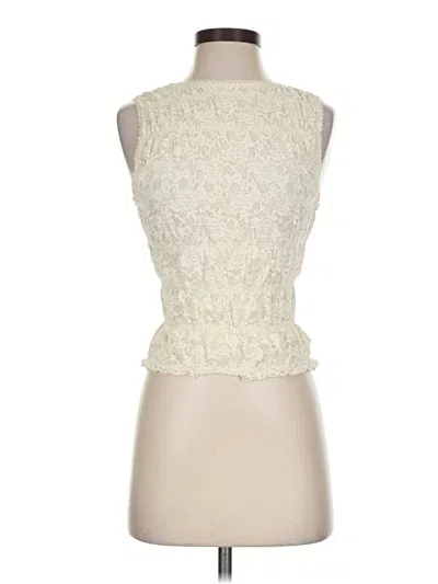 Pre-owned Nia Sleeveless Blouse In Ivory