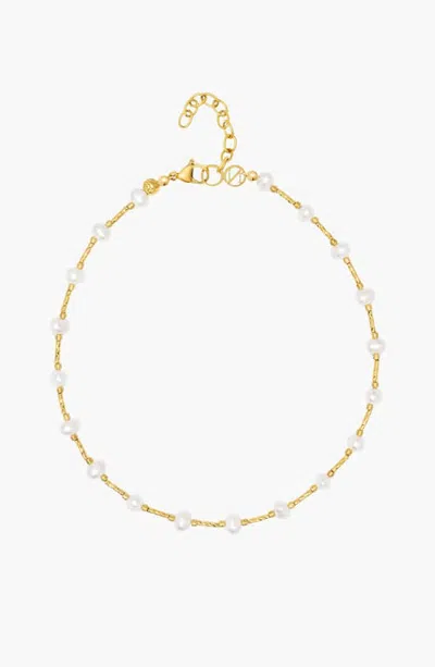 Nialaya Amalfi Pearl Choker In Multi