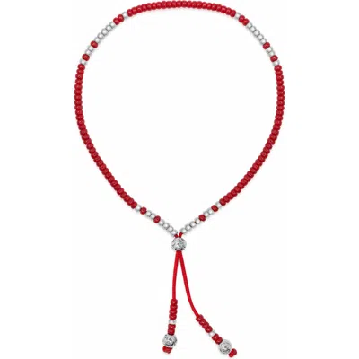 Nialaya Beaded String Bracelet In Pink
