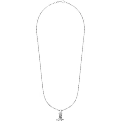 Nialaya Cowboy Charm Necklace In Metallic