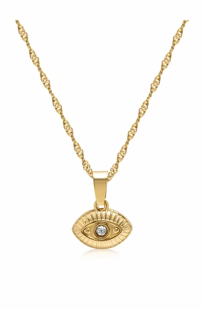 Nialaya Evil Eye Pendant Necklace In Gold