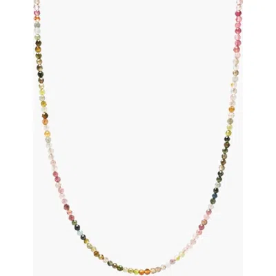 Nialaya Faceted Tourmaline Bead Choker In Multi