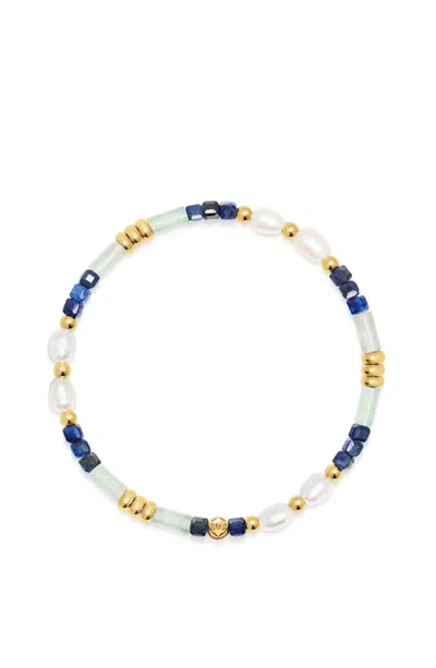 Nialaya Gemstone And Pearl Beaded Bracelet In Multi