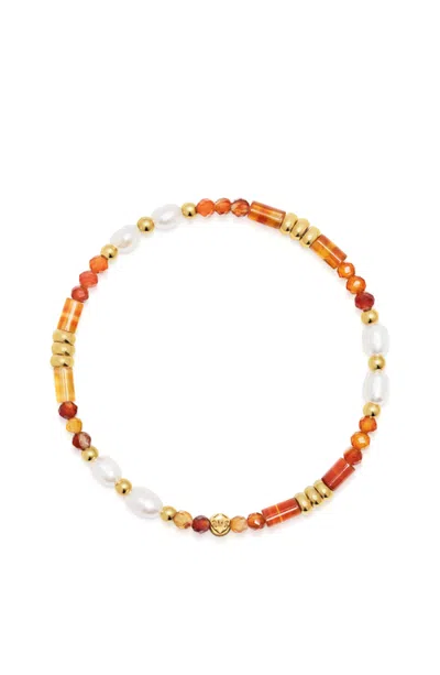 Nialaya Gemstone And Pearl Beaded Bracelet In Multi