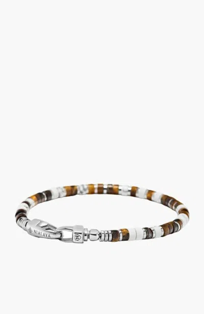Nialaya Howlite Heishi Bracelet In Multi