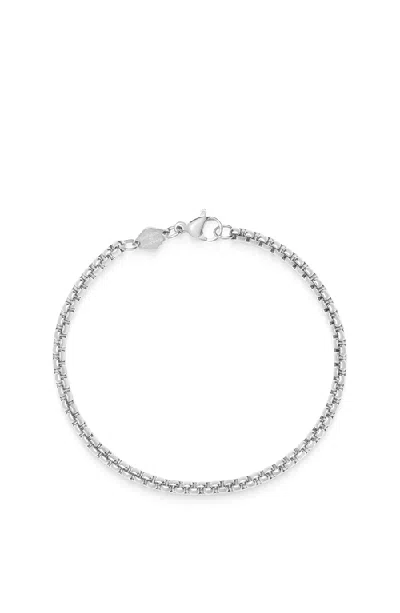Nialaya Mini Box Chain Bracelet In Silver