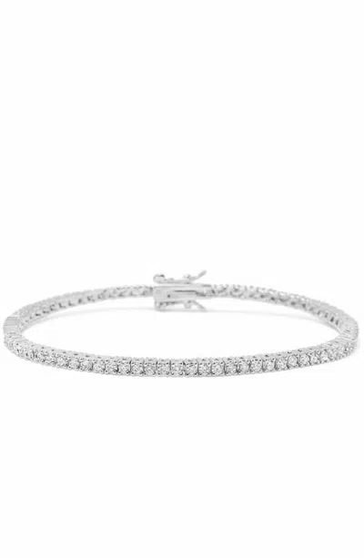 Nialaya Mini Cubic Zirconia Tennis Bracelet In Metallic