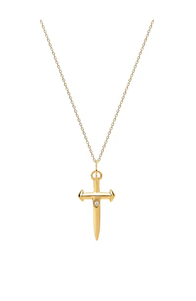 Nialaya Skyfall Sword Necklace In Gold