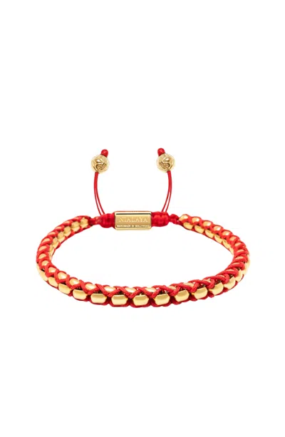 Nialaya String Box Chain Bracelet In Orange
