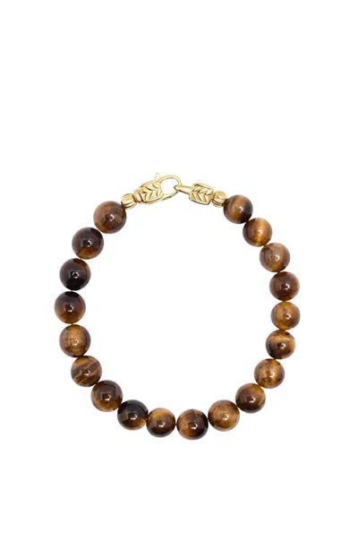 Nialaya Tiger Eye Healing Bracelet With Lock In Multi