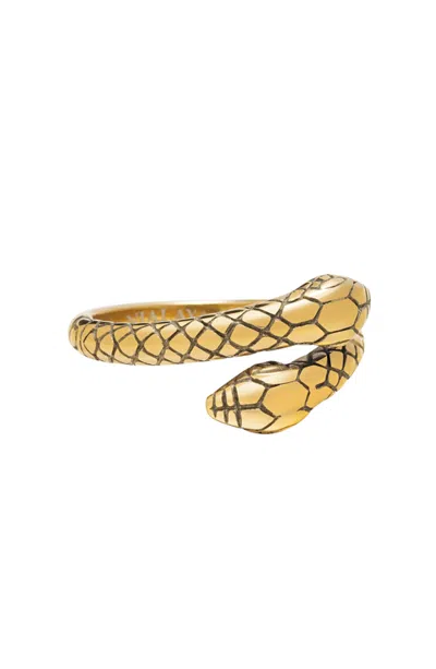 Nialaya Vintage Snake Ring In Gold