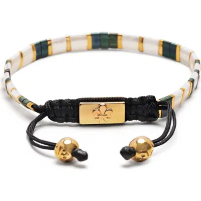 Nialaya White Miyuki Tila Bead Bracelet In Multi