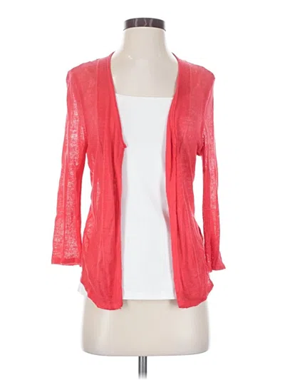 Pre-owned Nic + Zoe Cardigan Sweater In Red