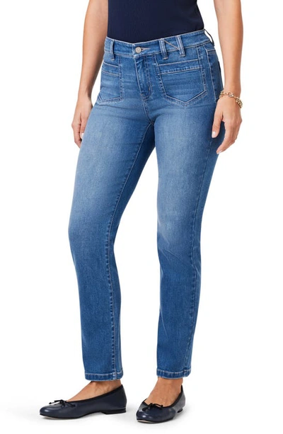 Nic + Zoe Patch Pocket Straight Leg Jeans In Horizon