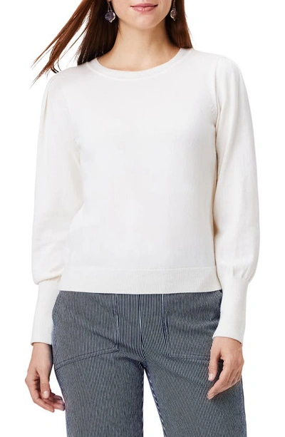 Nic + Zoe Puff Shoulder Sweater In Classic Cream