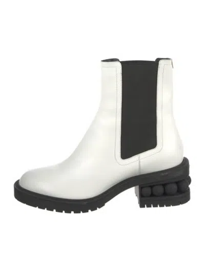 Pre-owned Nicholas Kirkwood Leather Chelsea Boots In Black/white