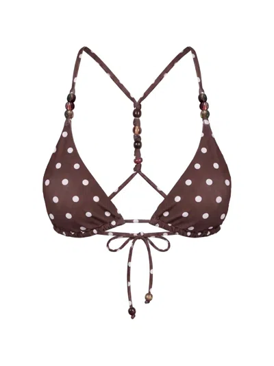 Nicholas Rita Racerback Bikini Top In Brown