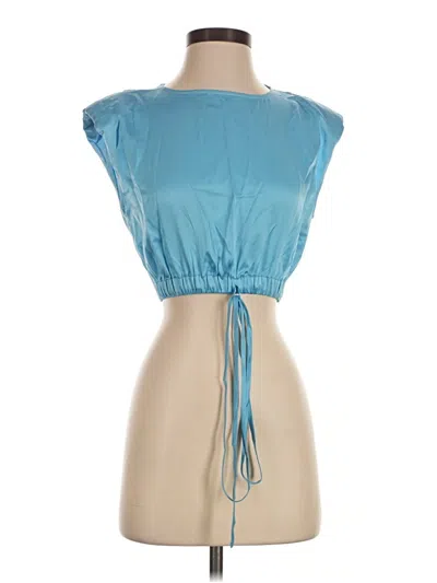 Pre-owned Nicholas Short Sleeve Blouse In Blue