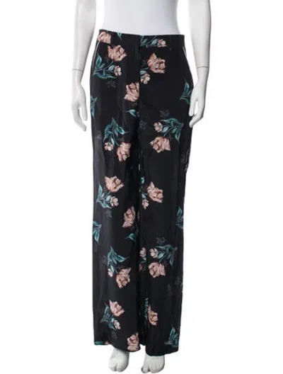 Pre-owned Nicholas Silk Wide Leg Pants In Blue