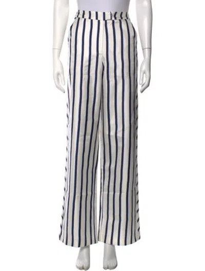 Pre-owned Nicholas Silk Wide Leg Pants In White