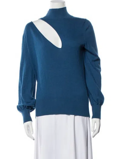Pre-owned Nicholas Wool Turtleneck Sweater In Blue