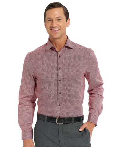 Nick Graham Men's Canberra Connected C Stretch Modern-fit Cotton-blend Dress Shirt In Red